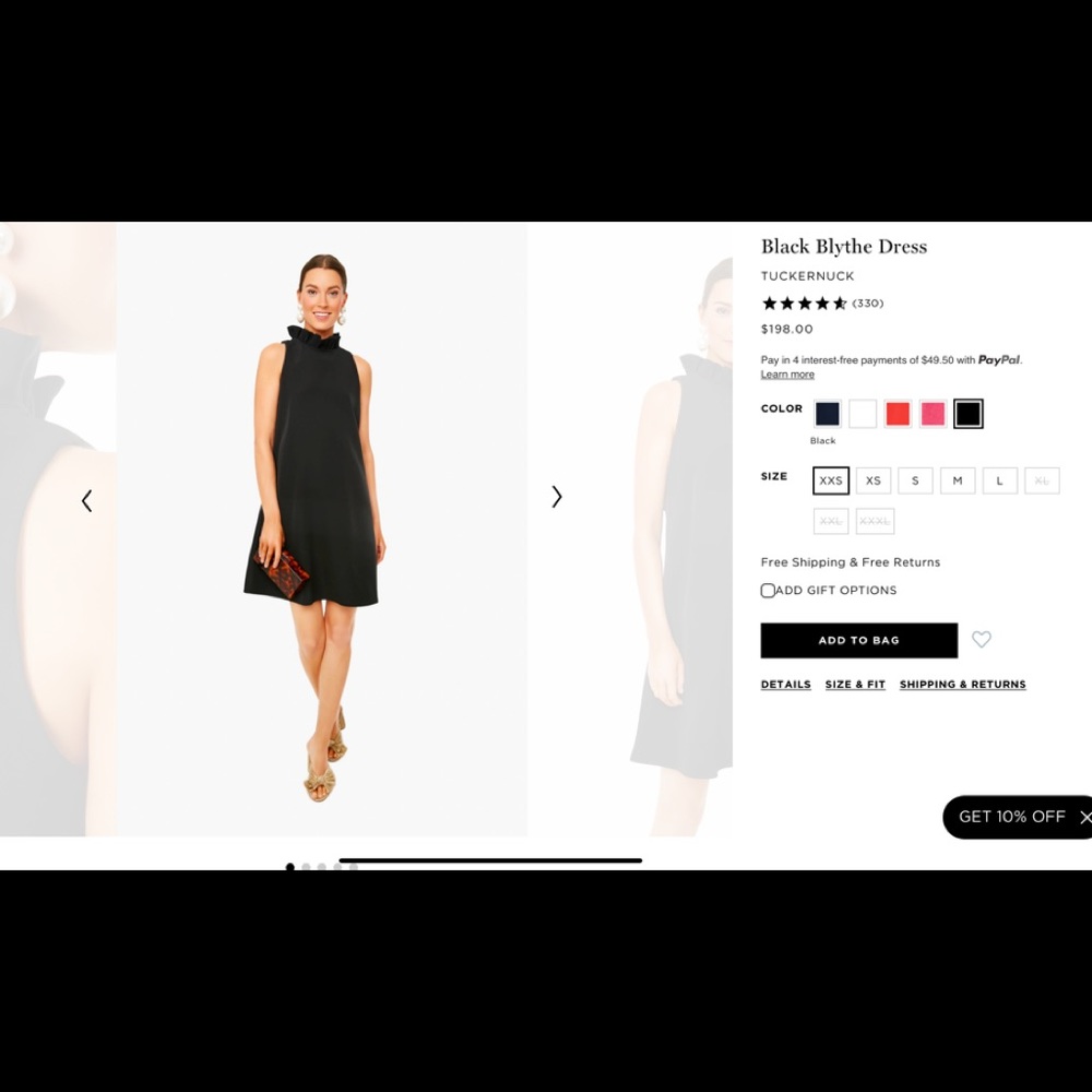 TUCKERNUCK 	black dress (S)